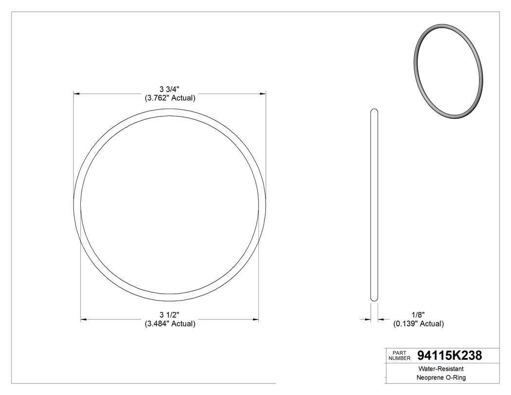 Technical drawing - 94115K238